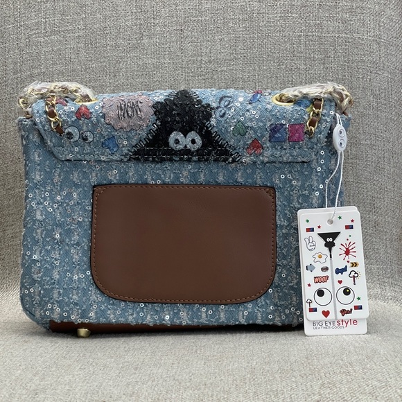 Crossbody and Shoulder Bag - Pink & Blue - Picture 5 of 16